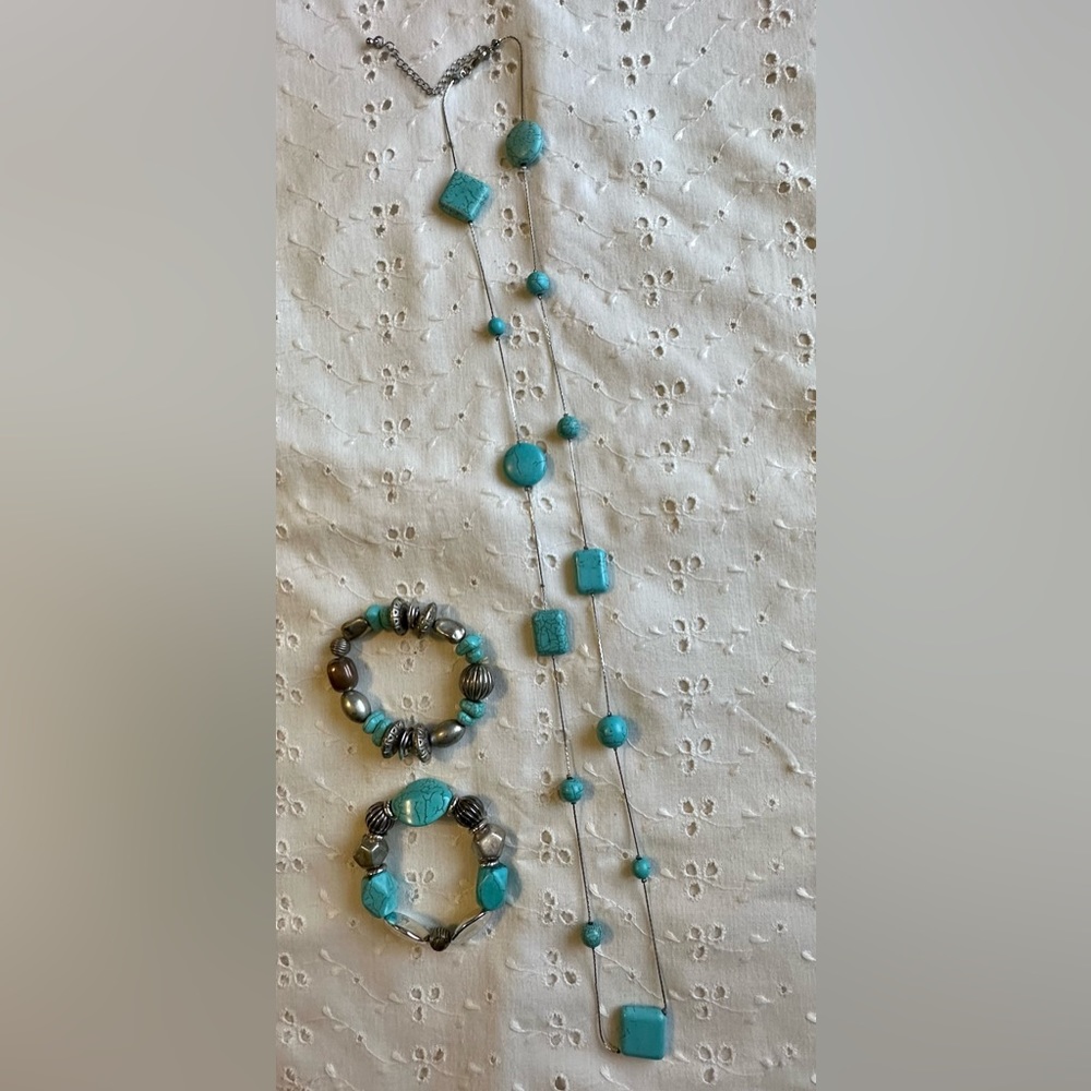3 Piece Set of One Necklace and Two Bracelets